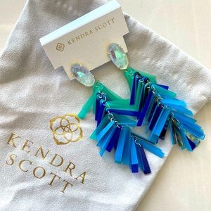 Kendra Scott Blue Gold Earrings